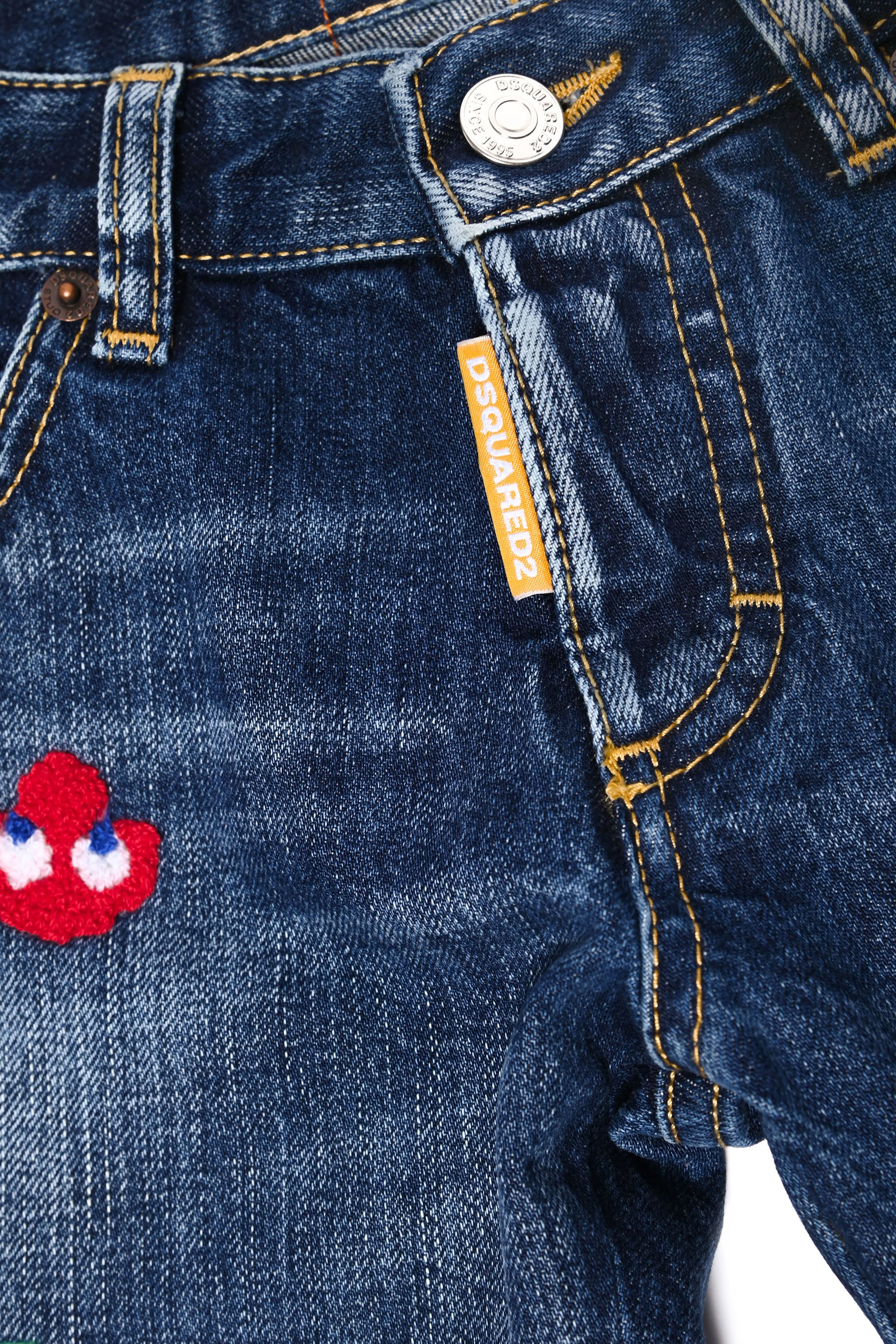 Pantalon délavé en denim - Blue Denim
