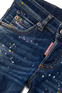 Pantalon délavé en denim - Blue Denim