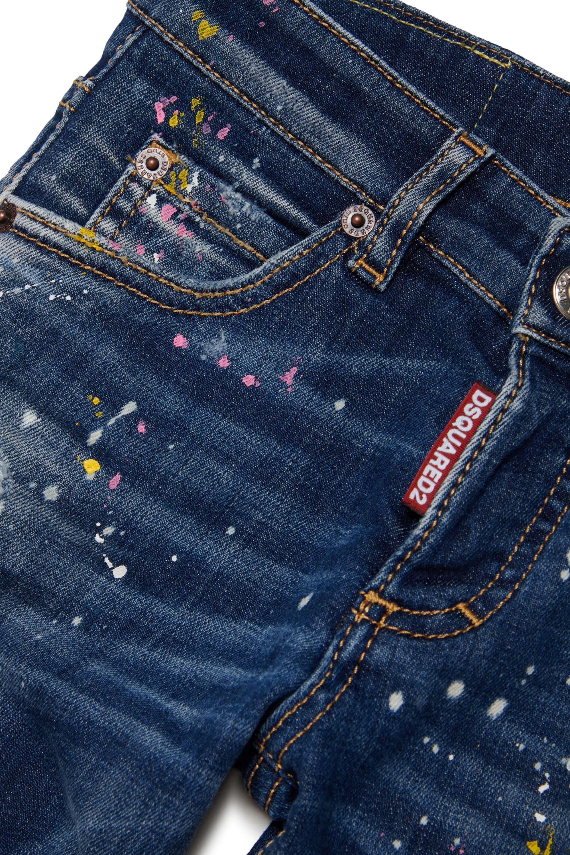 Pantalon délavé en denim - Blue Denim