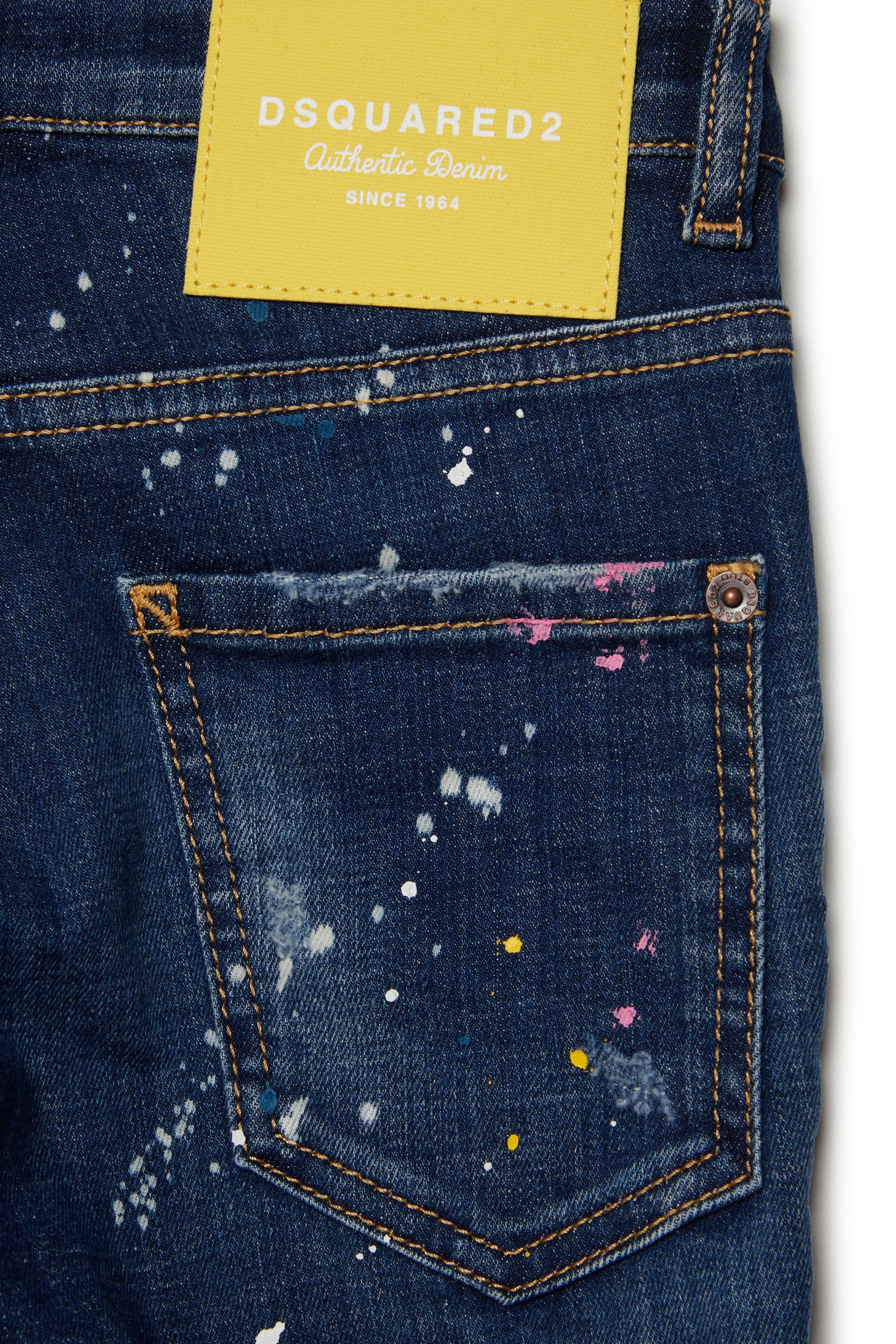 Pantalon délavé en denim - Blue Denim