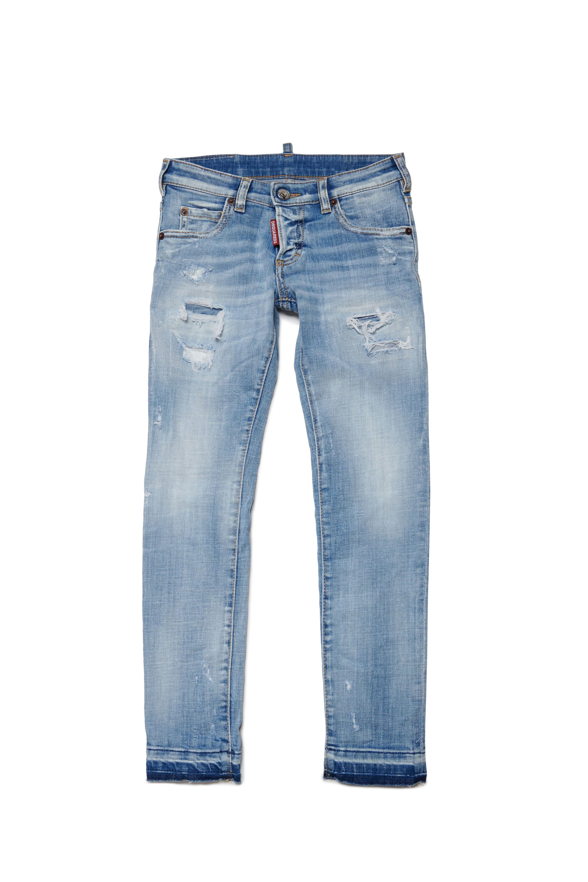 Washed denim trousers - Blue Denim