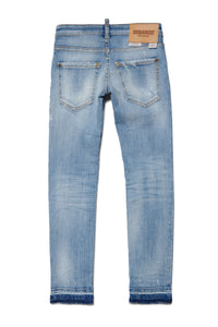 Washed denim trousers - Blue Denim