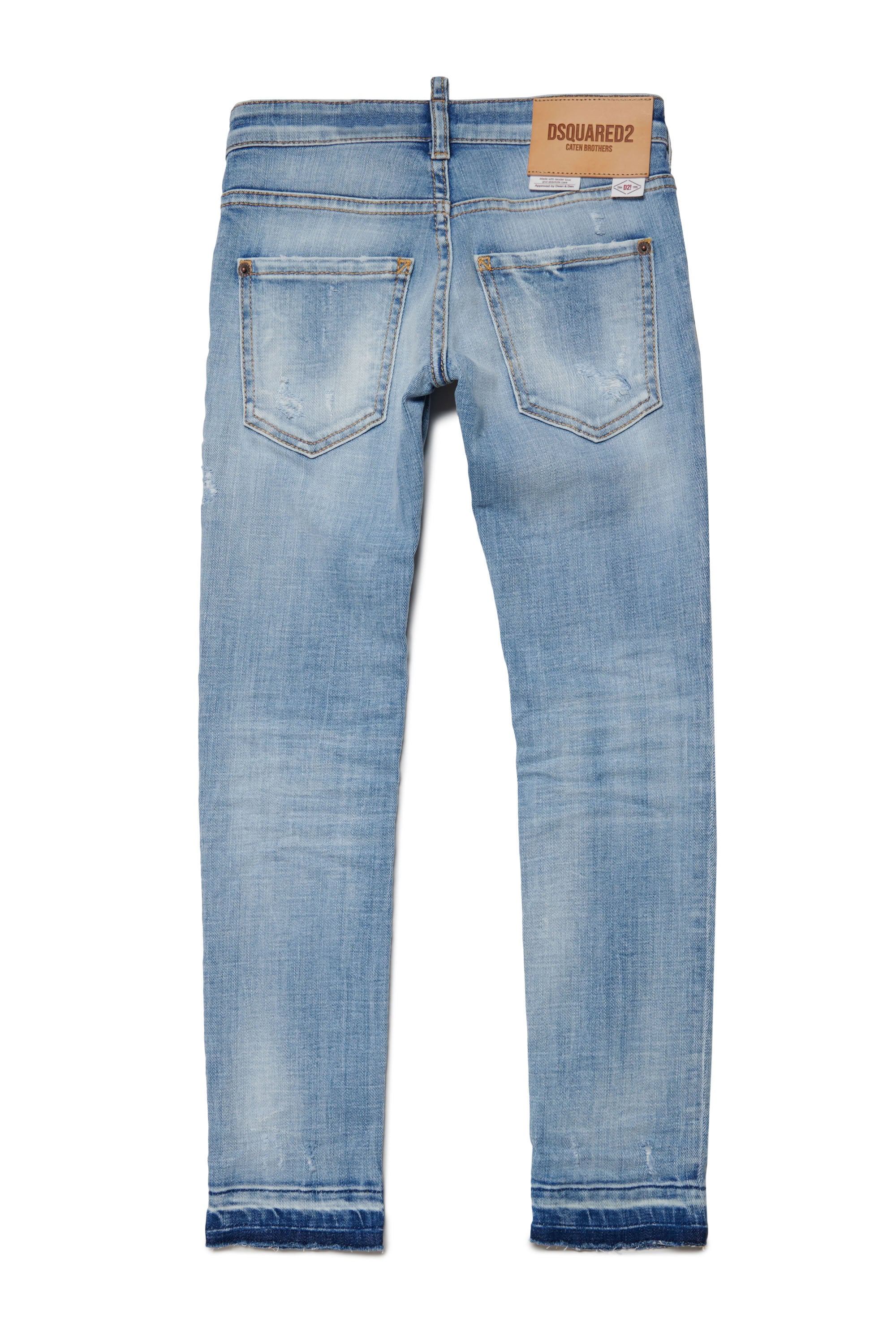 Washed denim trousers - Blue Denim
