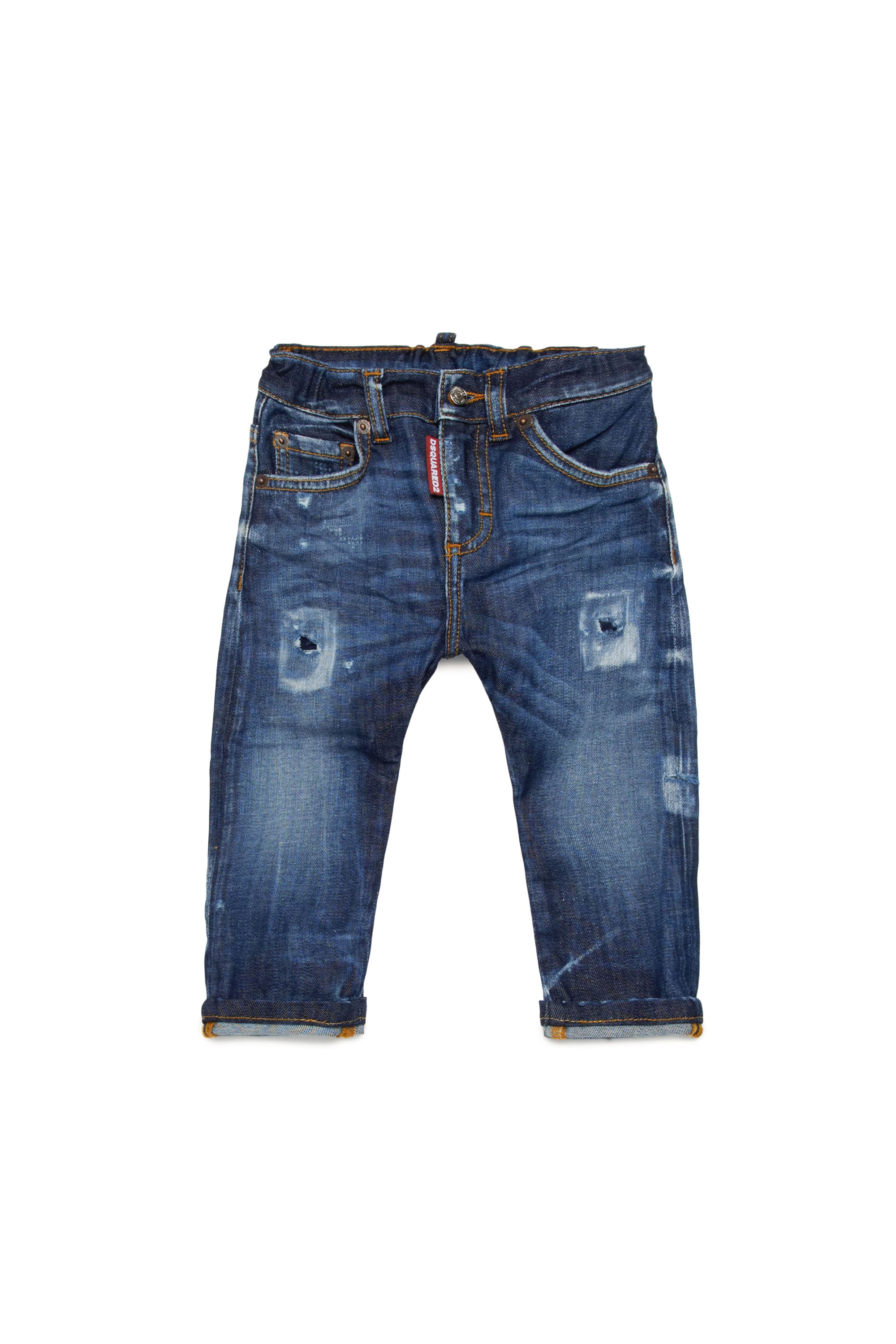 Pantalon délavé en denim - Blue Denim
