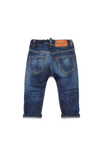 Pantalon délavé en denim - Blue Denim