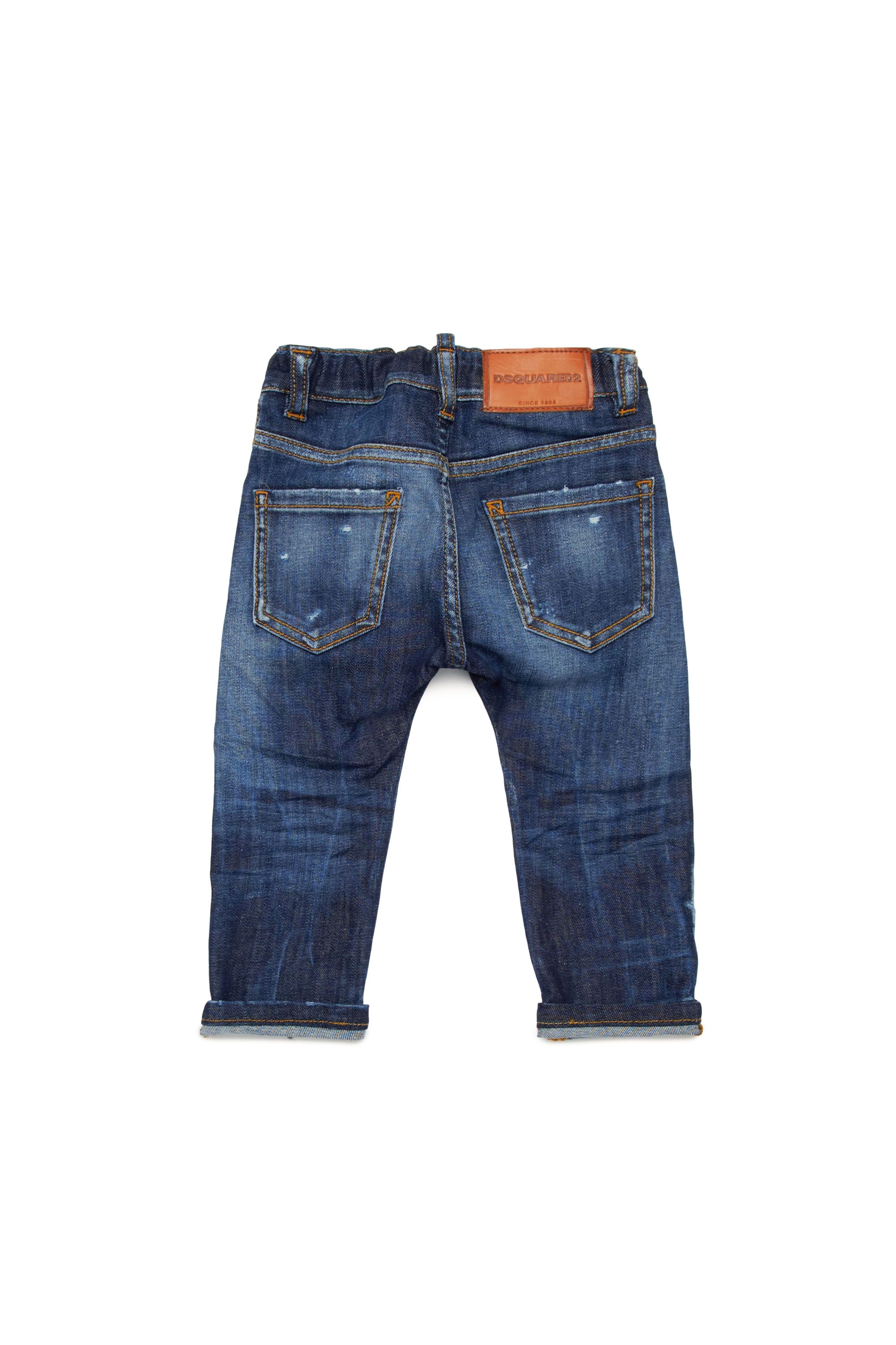 Pantalon délavé en denim - Blue Denim