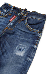 Pantalon délavé en denim - Blue Denim
