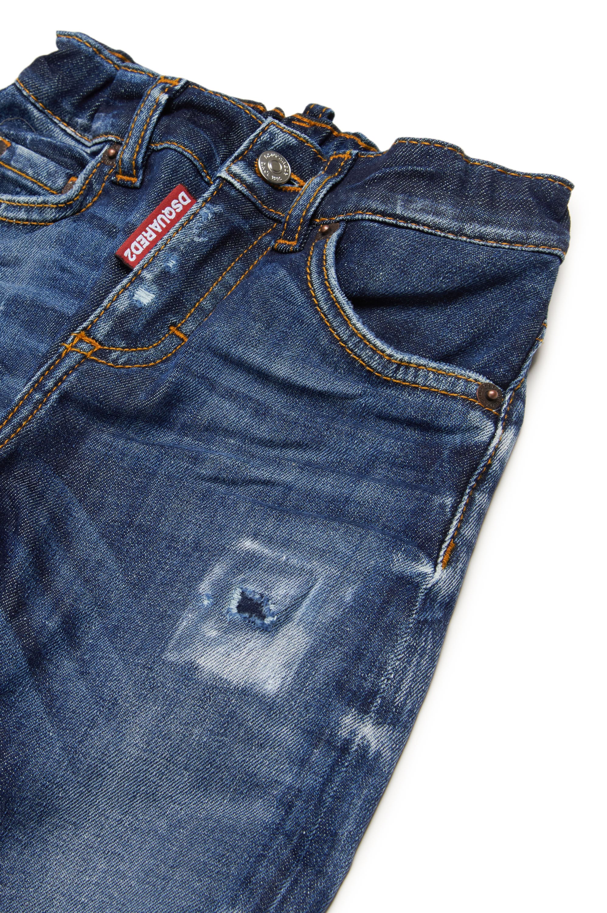Pantalon délavé en denim - Blue Denim