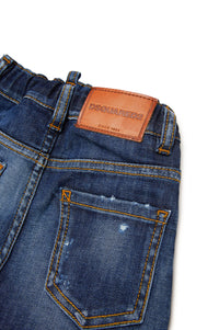Pantalon délavé en denim - Blue Denim