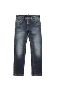 Pantalon délavé en denim - Blue Denim