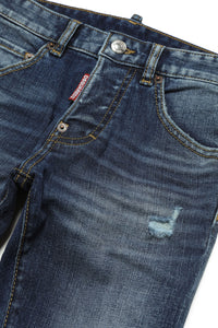 Pantalon délavé en denim - Blue Denim
