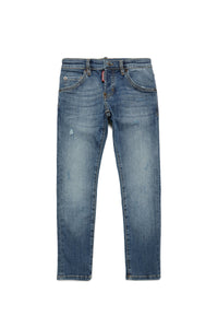 Pantalon délavé en denim - Blue Denim