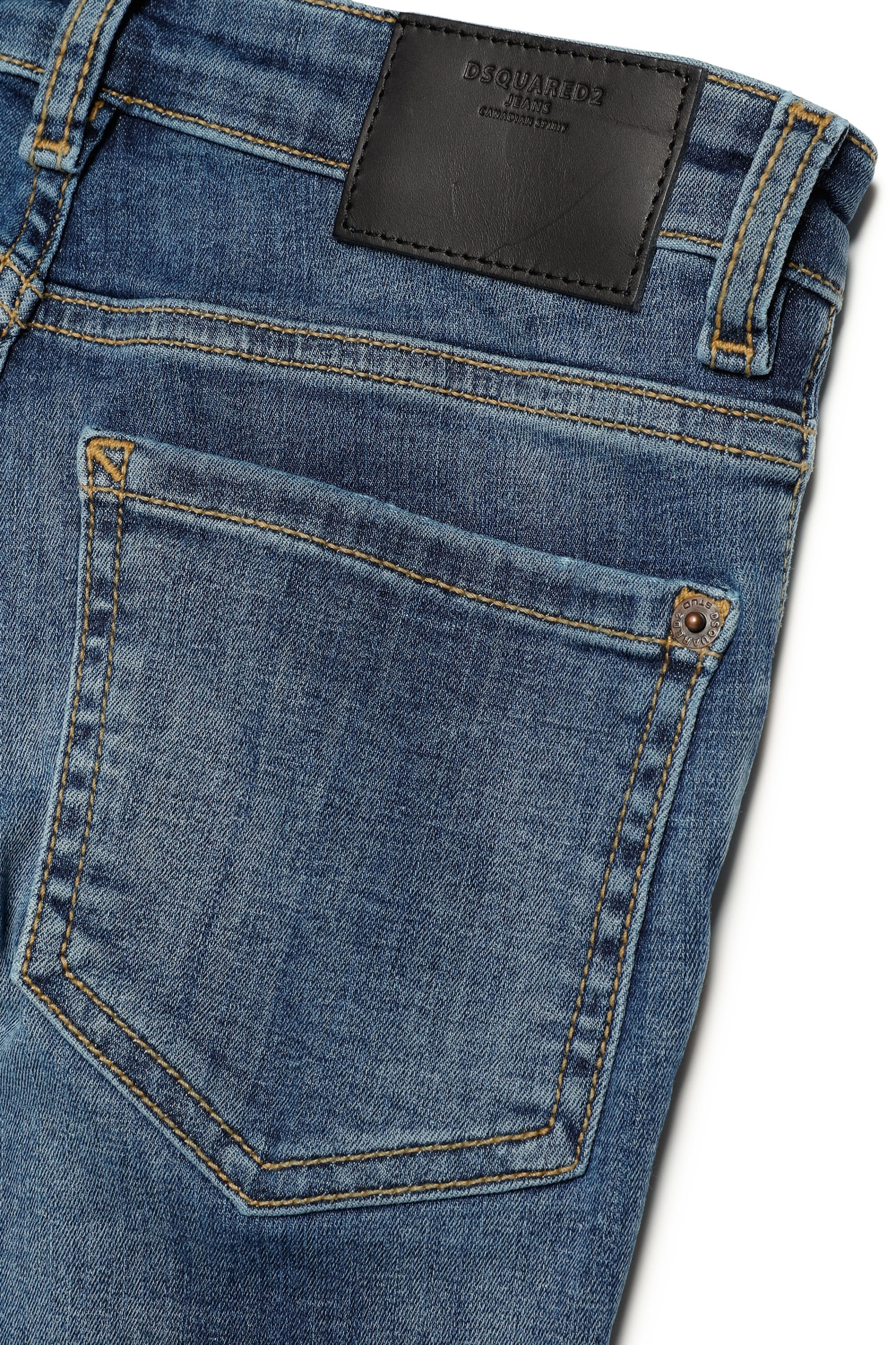 Pantalon délavé en denim - Blue Denim