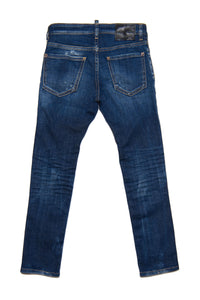 Pantalon délavé en denim - Blue Denim