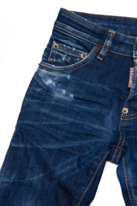 Pantalon délavé en denim - Blue Denim