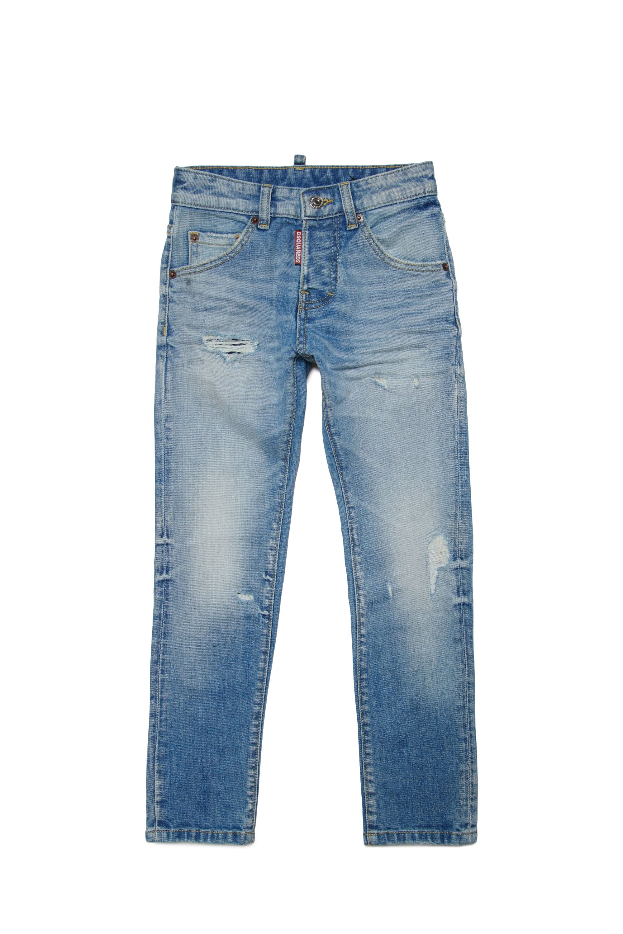 Washed denim trousers - Blue Denim