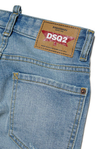 Washed denim trousers - Blue Denim