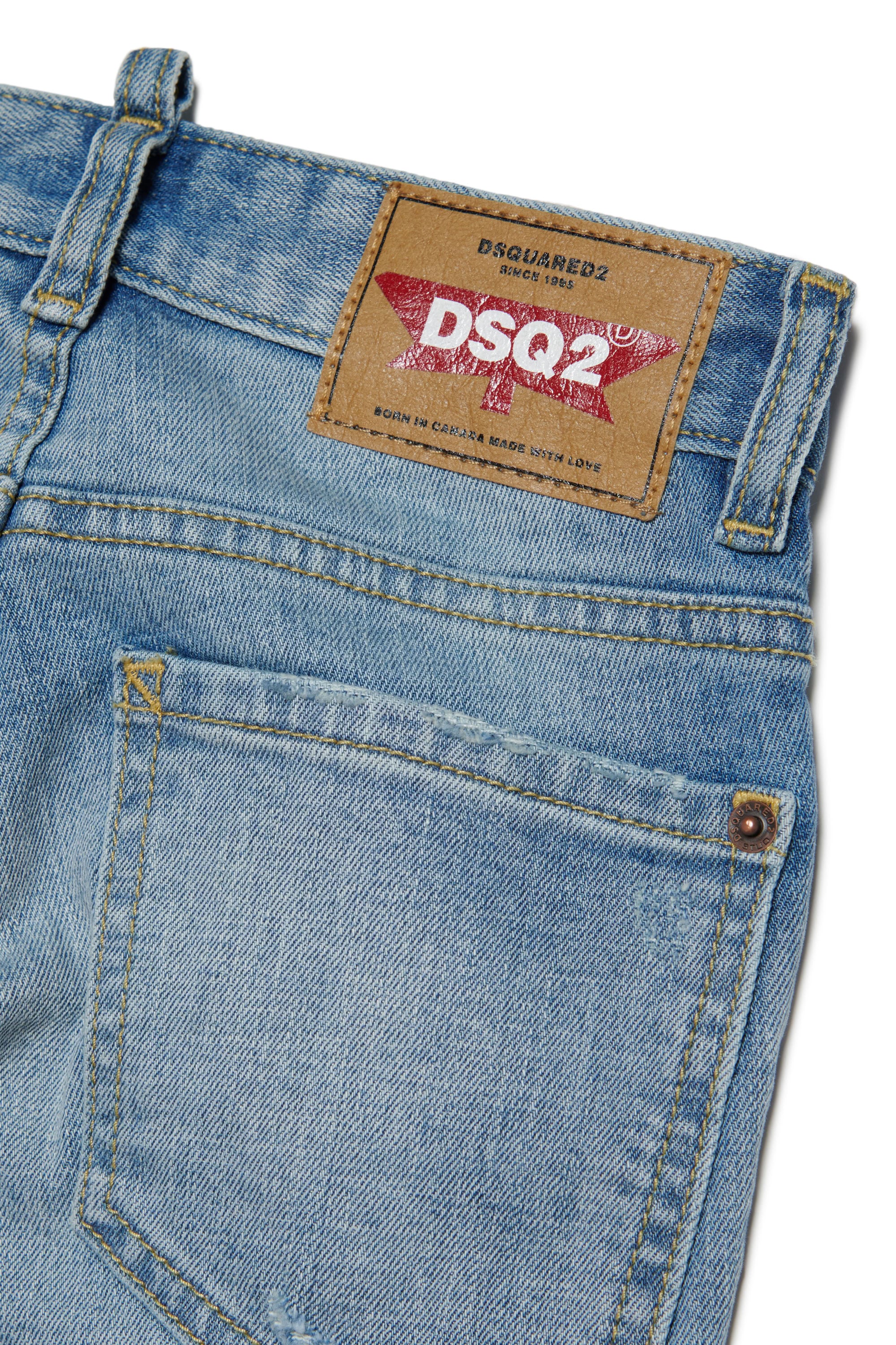 Washed denim trousers - Blue Denim