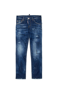 Pantalon délavé en denim - Blue Denim