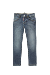 Washed denim trousers - Blue Denim
