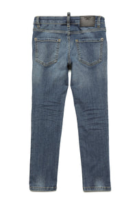 Washed denim trousers - Blue Denim
