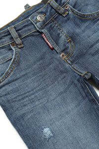 Washed denim trousers - Blue Denim