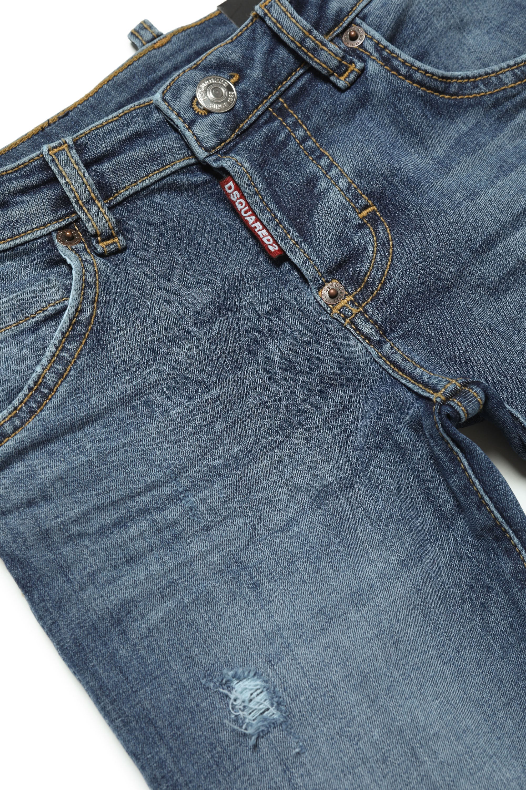 Washed denim trousers - Blue Denim