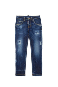 Washed denim trousers - Blue Denim