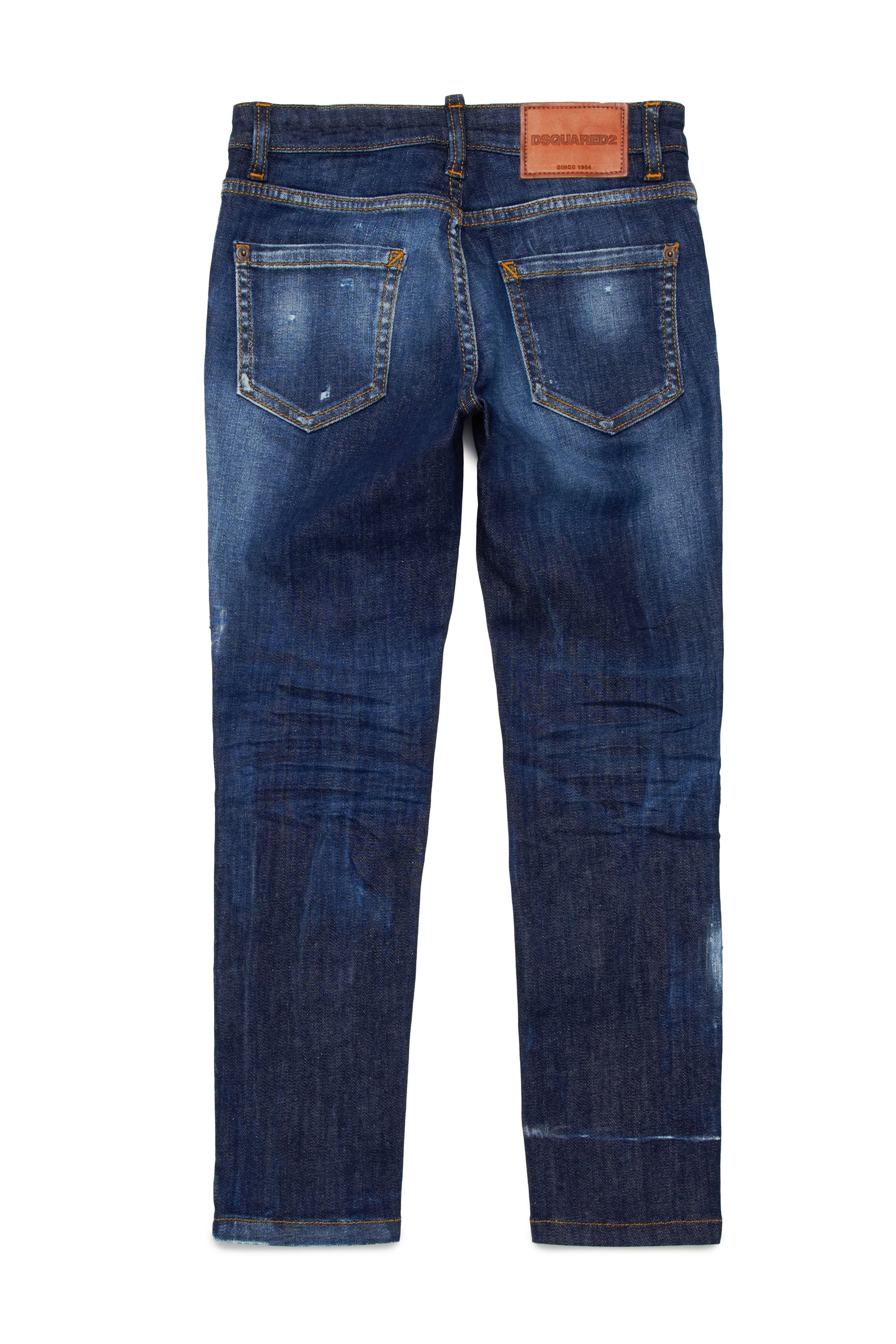 Washed denim trousers - Blue Denim