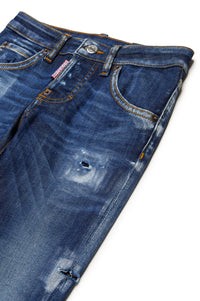 Washed denim trousers - Blue Denim
