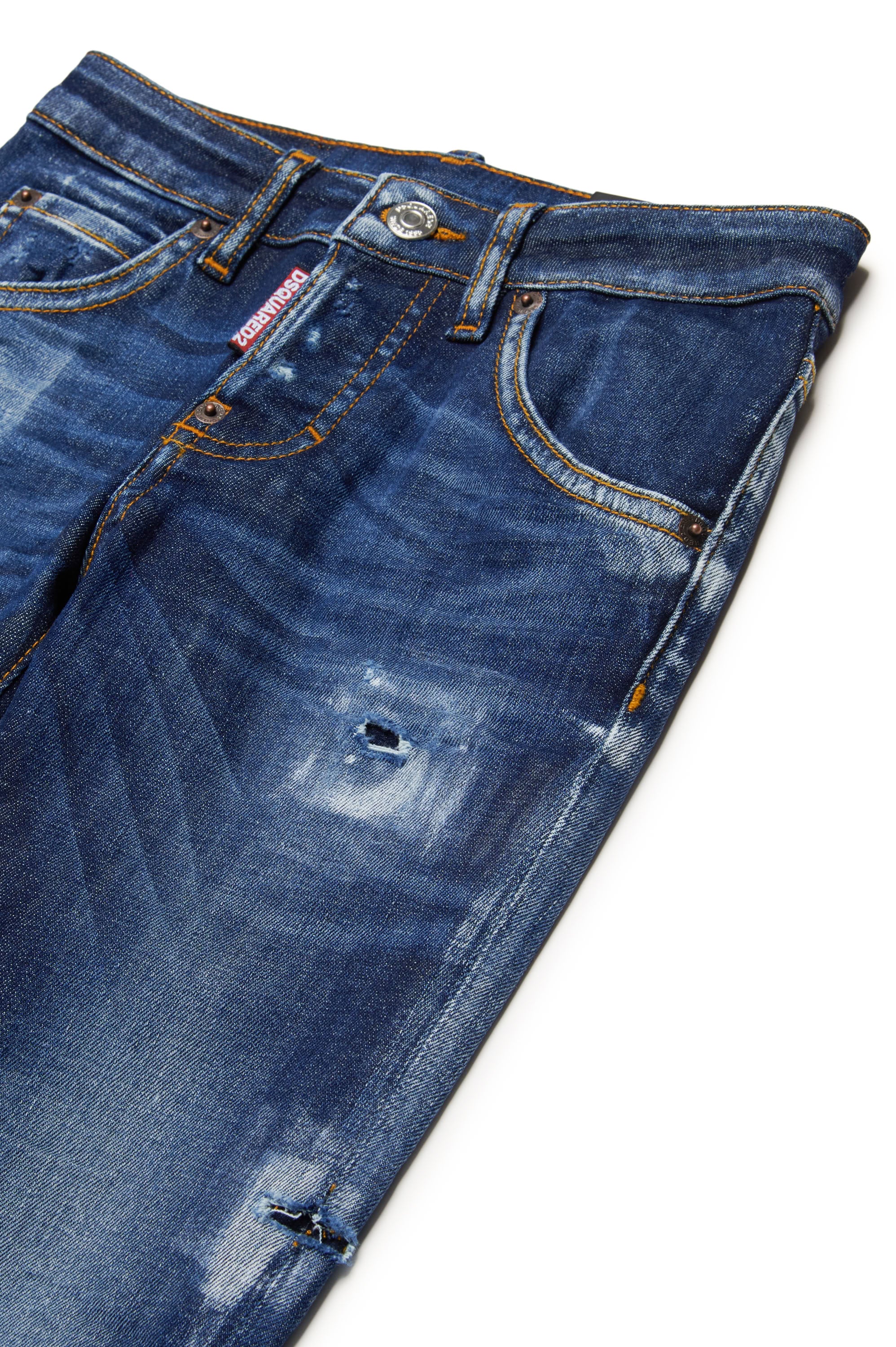 Washed denim trousers - Blue Denim