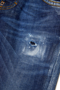 Washed denim trousers - Blue Denim