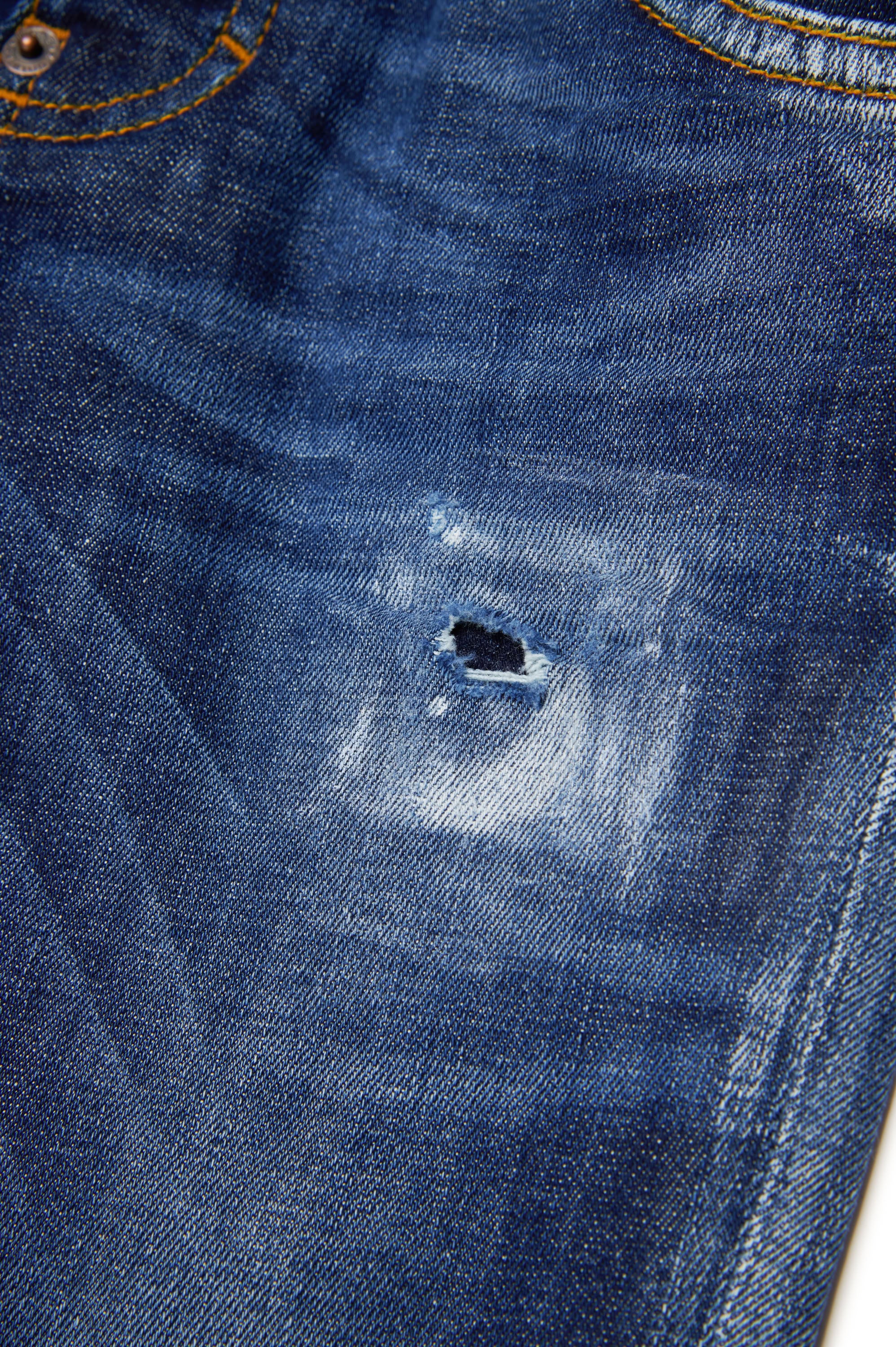 Washed denim trousers - Blue Denim