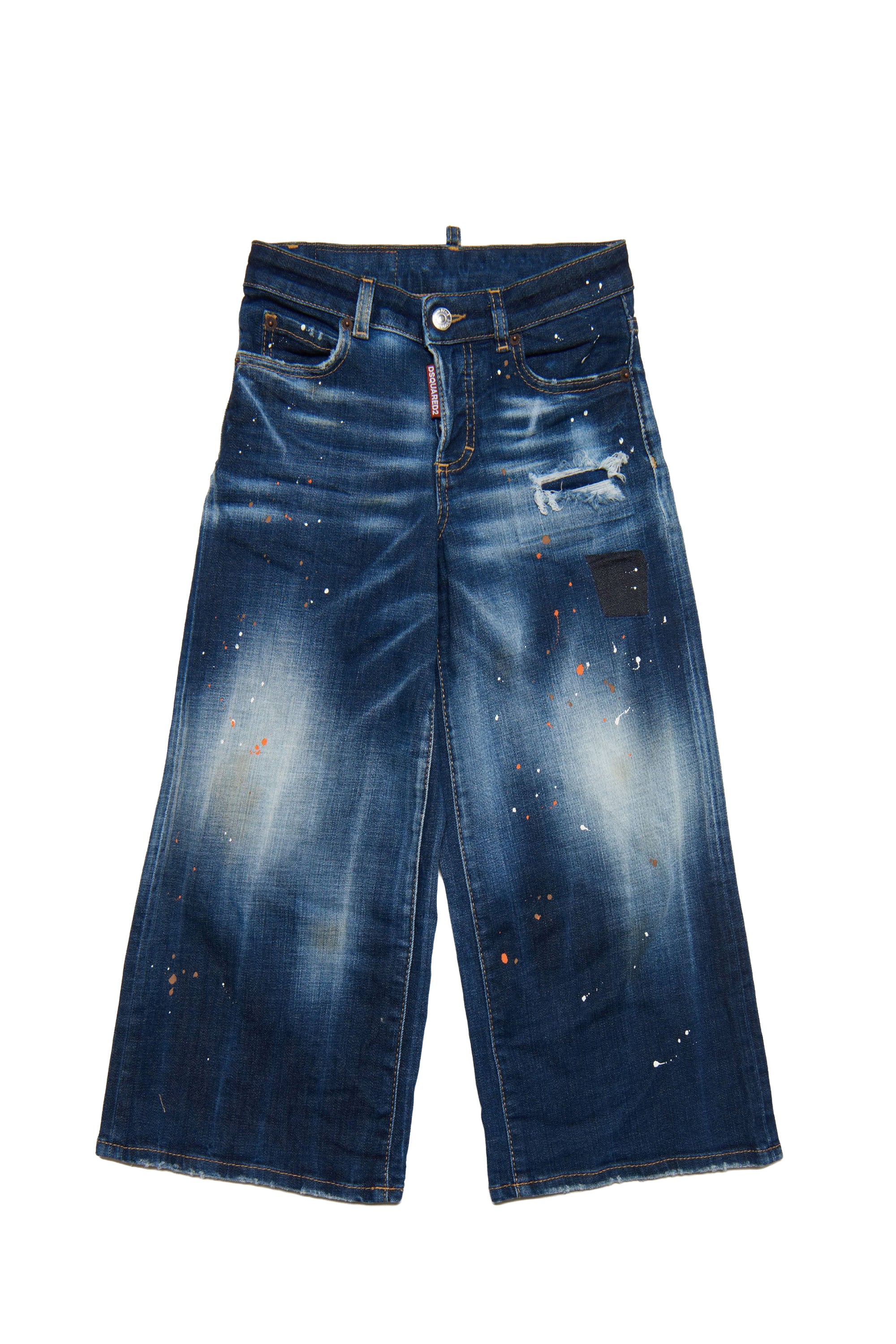 Washed denim trousers - Blue Denim