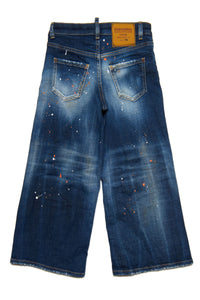 Washed denim trousers - Blue Denim