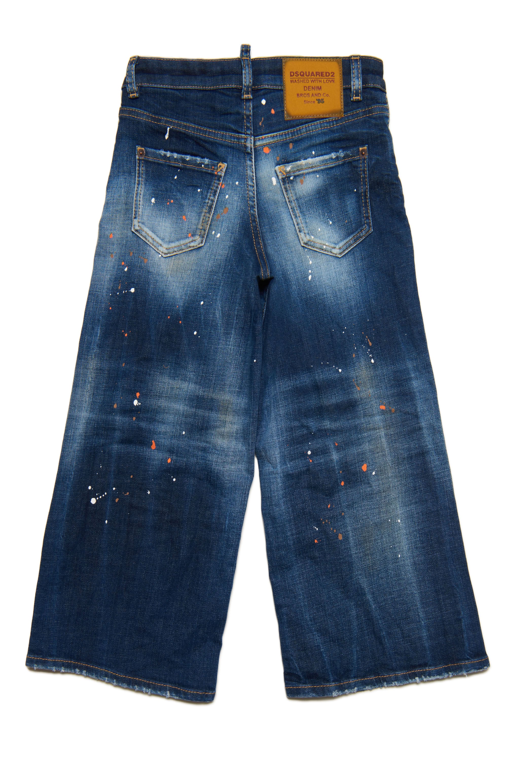 Washed denim trousers - Blue Denim
