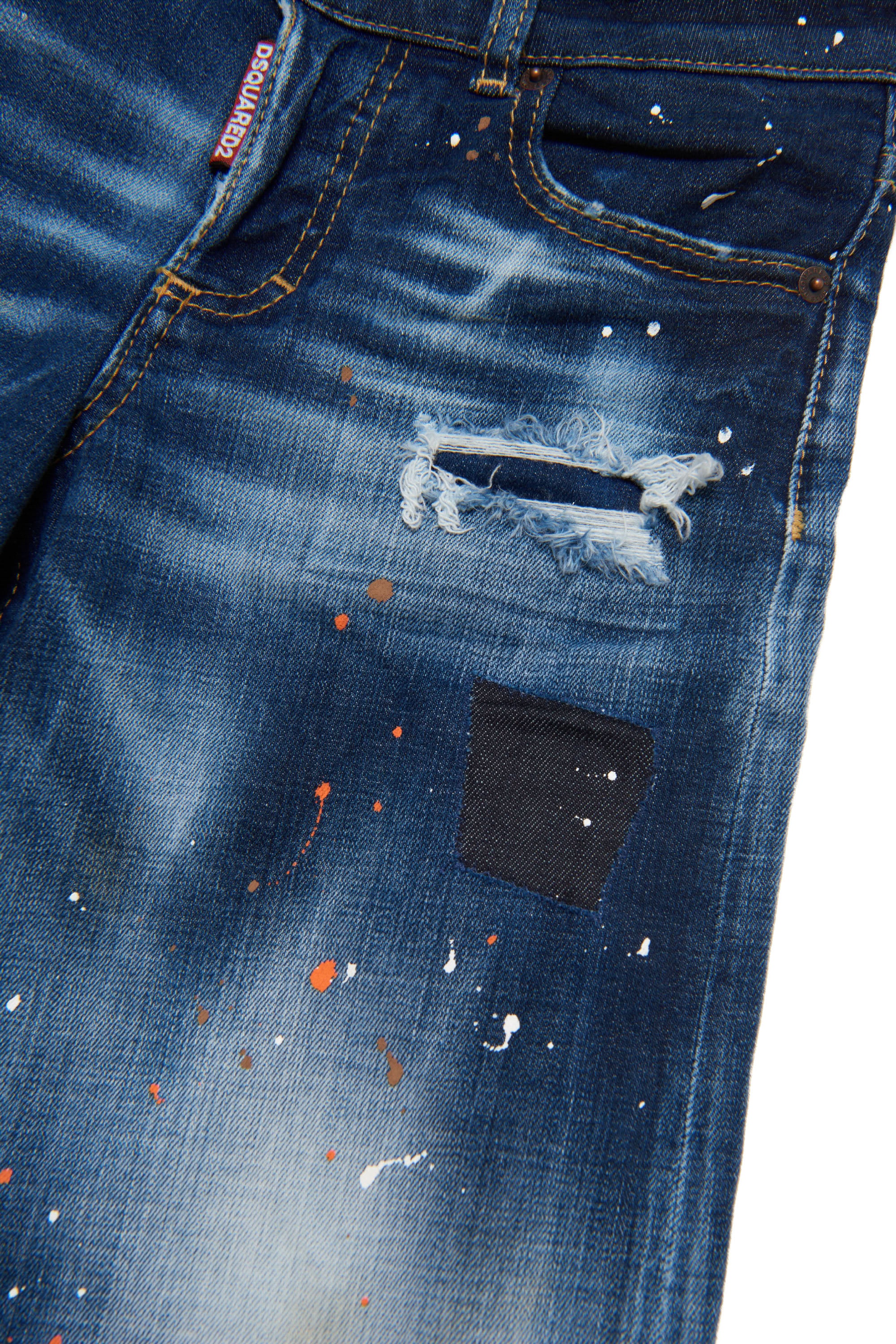 Washed denim trousers - Blue Denim
