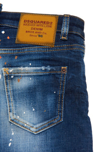 Washed denim trousers - Blue Denim