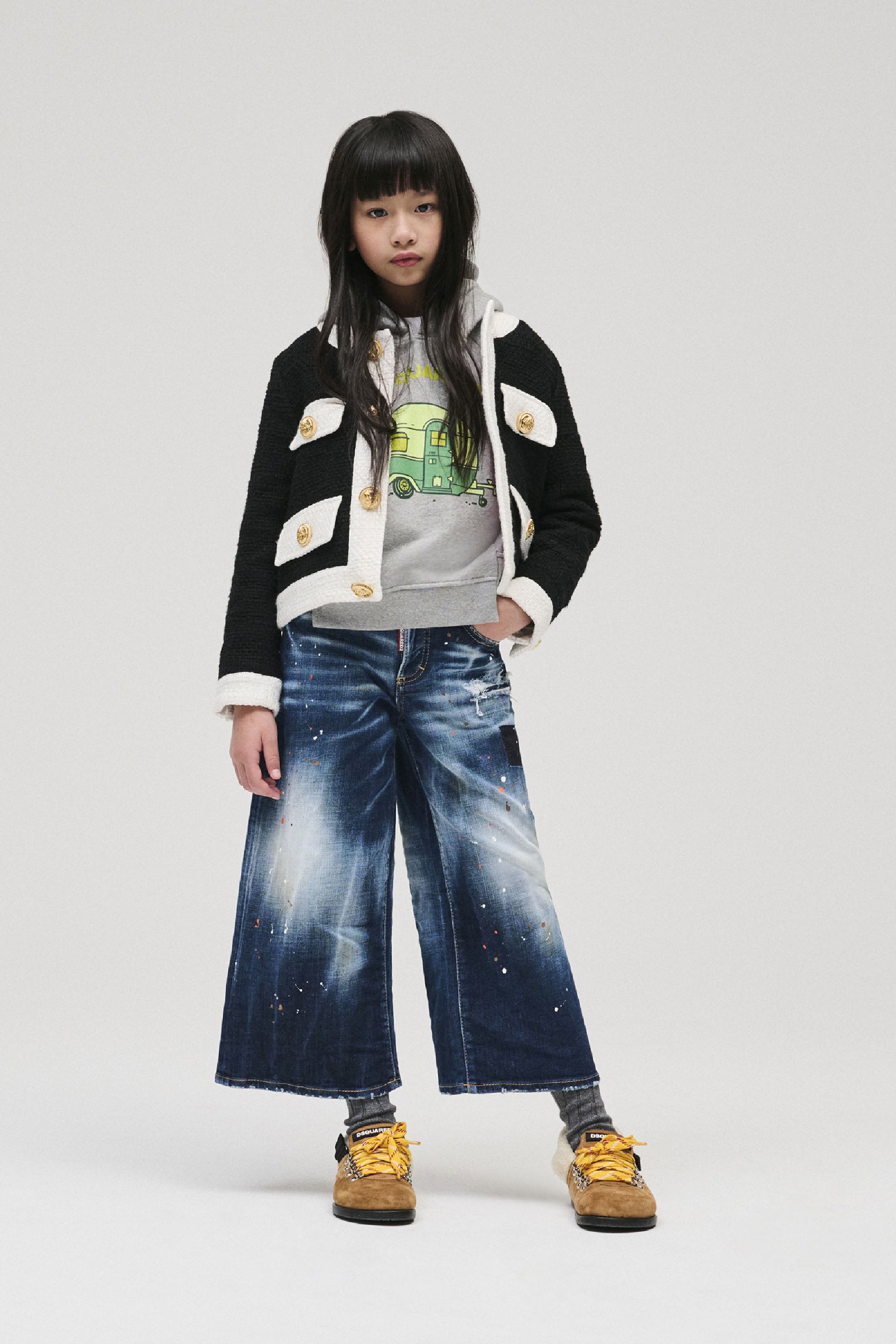 Washed denim trousers - Blue Denim