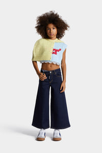Wide-leg denim trousers - Blue Denim