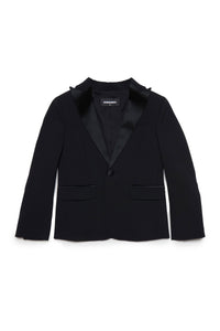 Veste avec poches en laine - Black