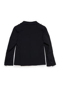 Veste avec poches en laine - Black