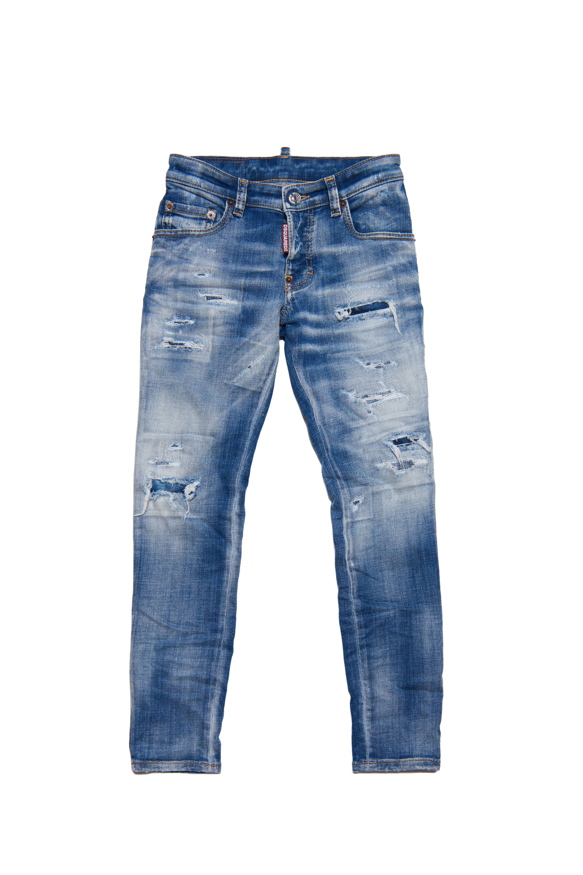 Pantalon délavé en denim - Blue Denim
