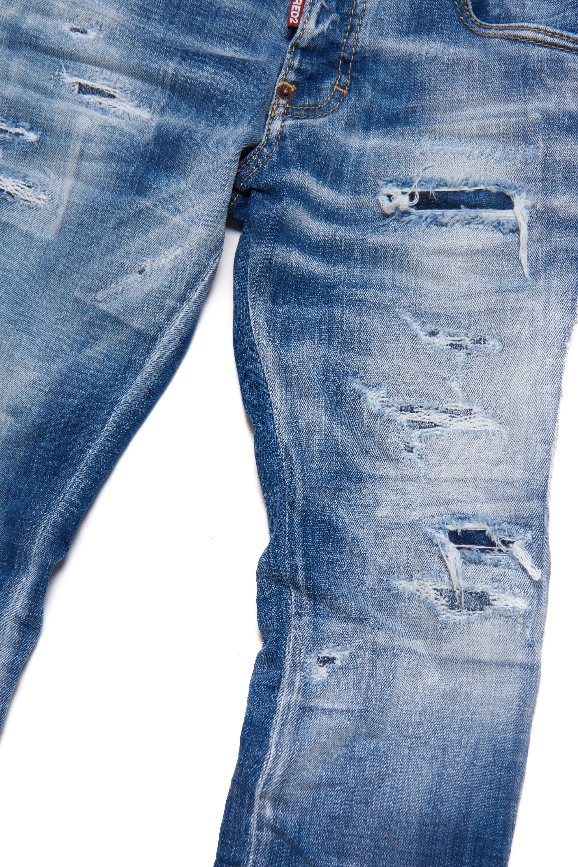 Pantalon délavé en denim - Blue Denim