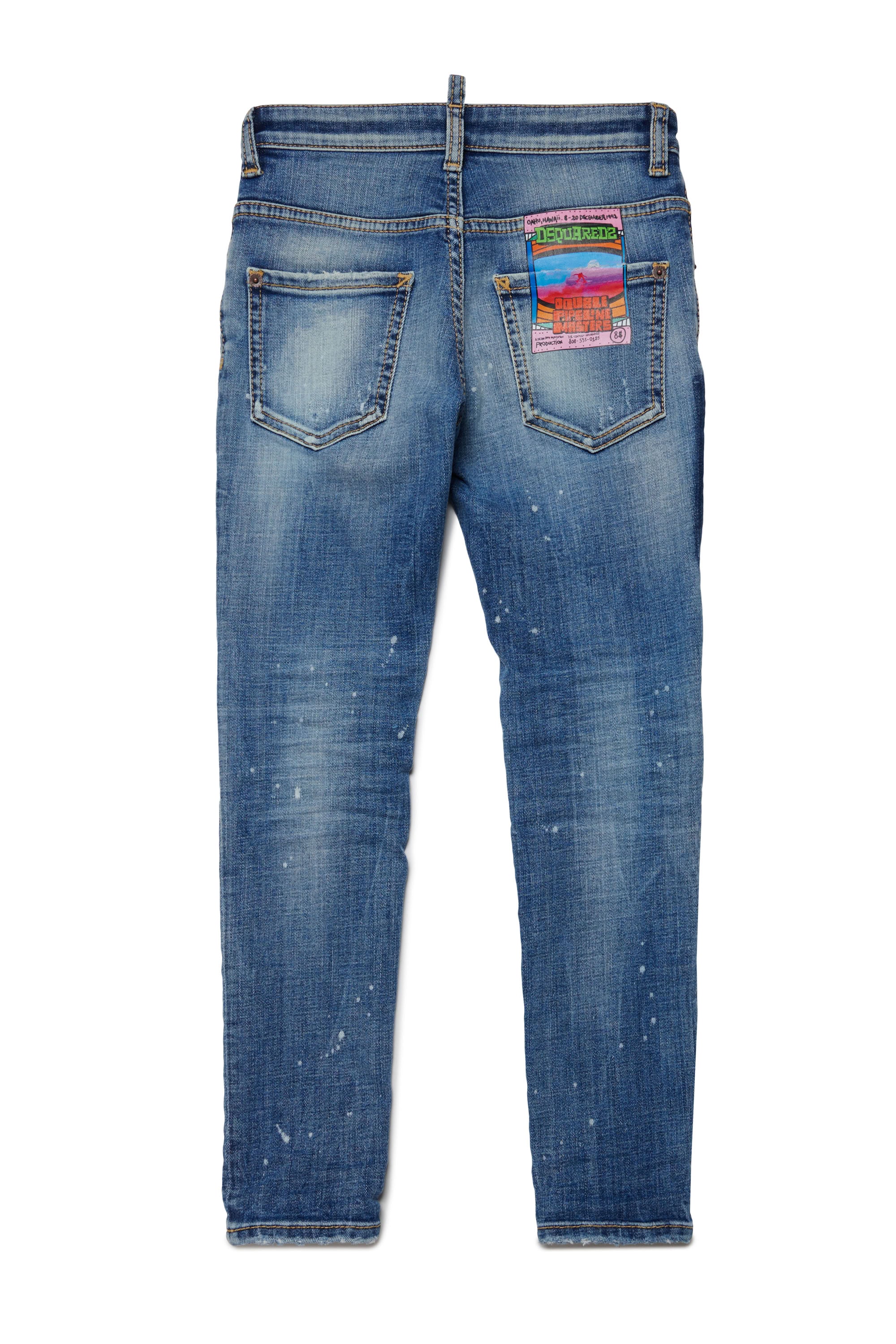Pantalon délavé en denim - Blue Denim