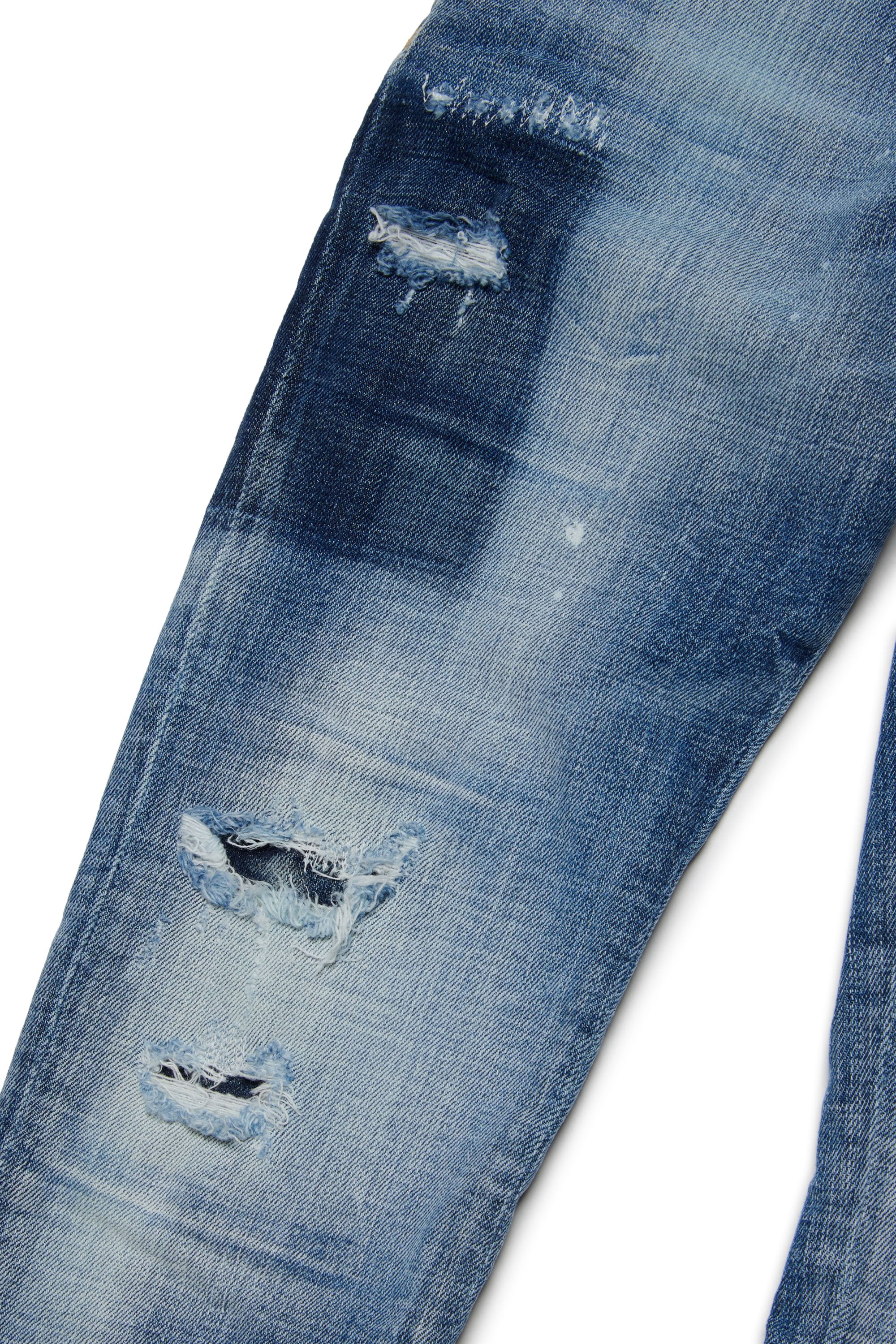 Pantalon délavé en denim - Blue Denim