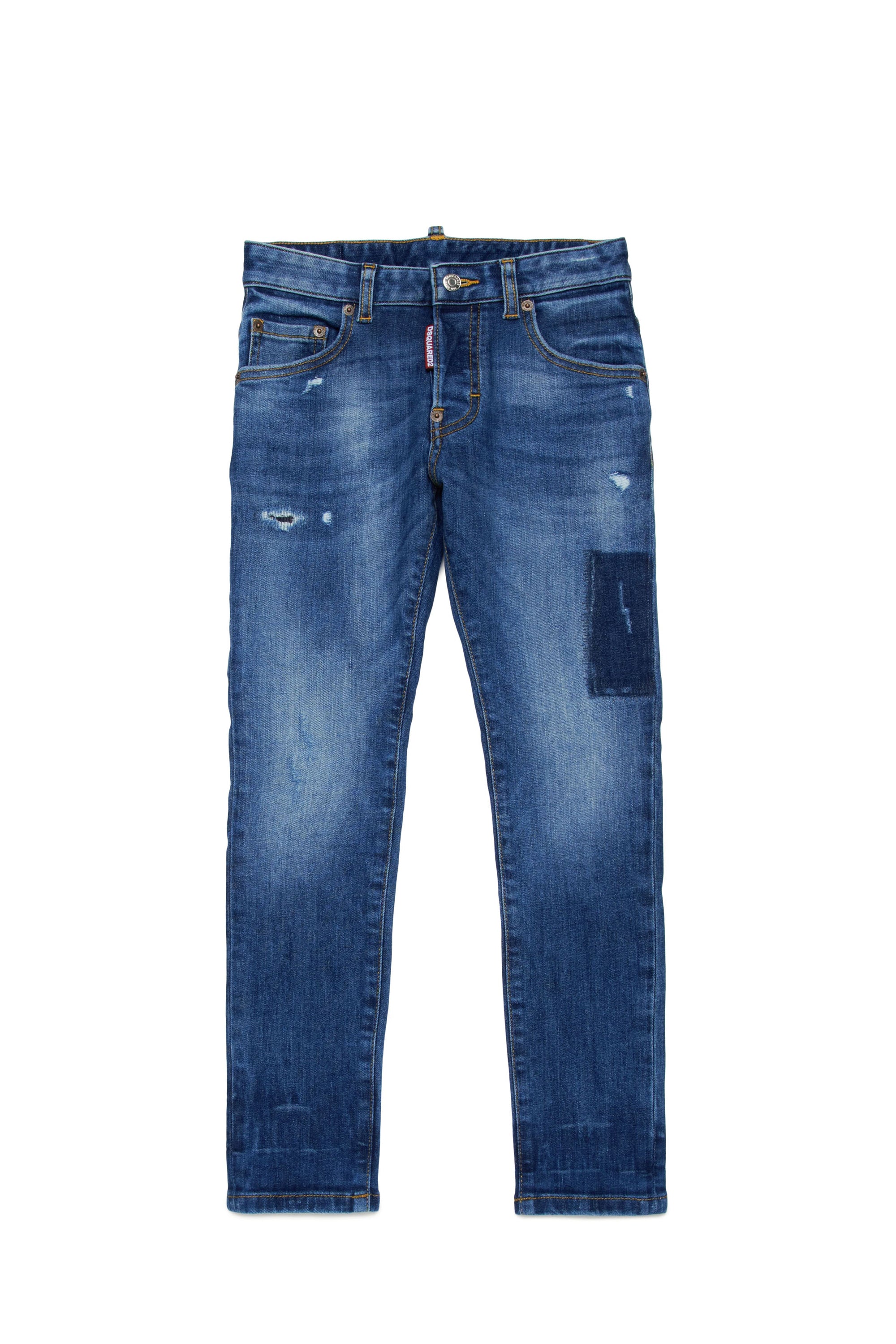 Pantalon délavé en denim - Blue Denim