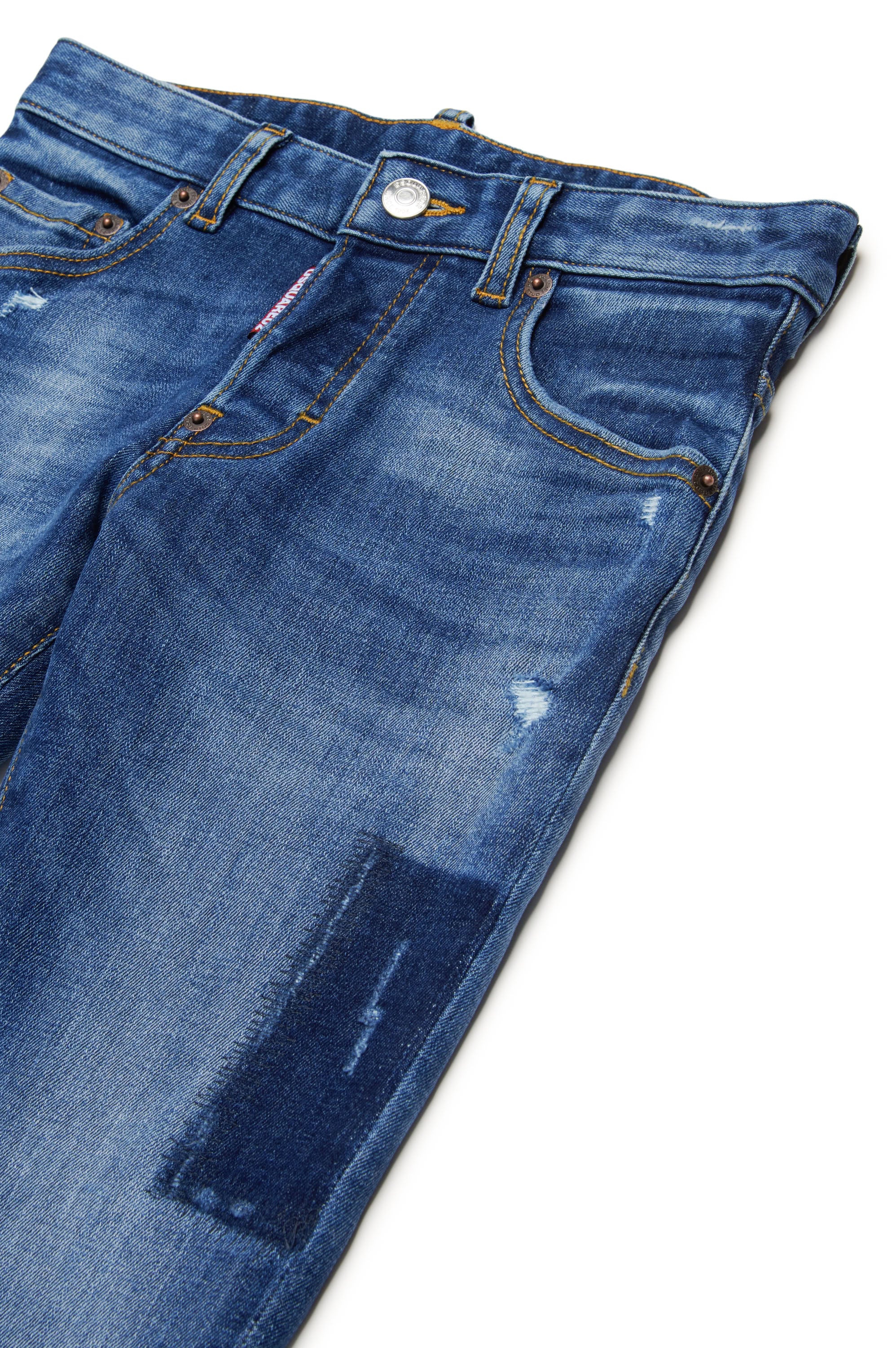 Pantalon délavé en denim - Blue Denim