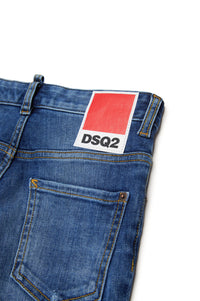 Pantalon délavé en denim - Blue Denim