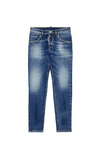 Pantalon délavé en denim - Blue Denim